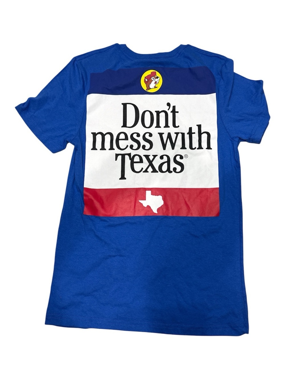 NEW! Buc-ees "Don't Mess With Texas" Graphic T-shirt Small Royal Blue